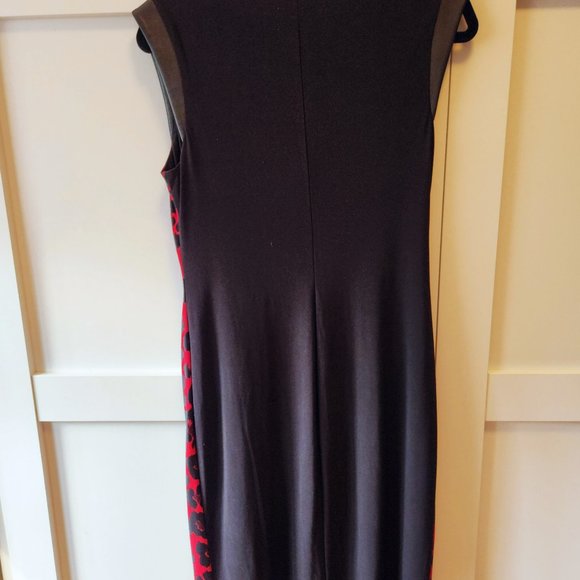 Anne Klein red and black animal print dress - Picture 2 of 5